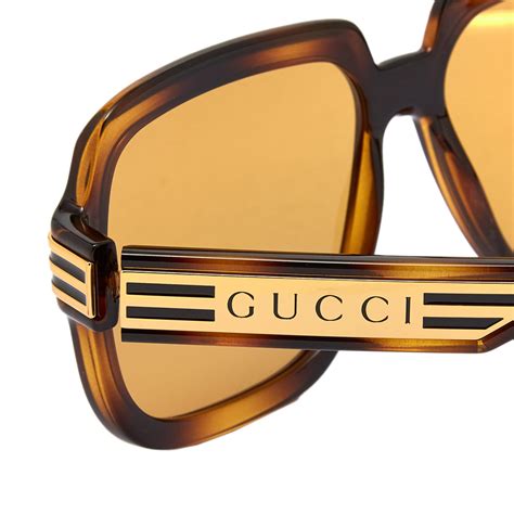 gucci brown havana oversized sunglasses.